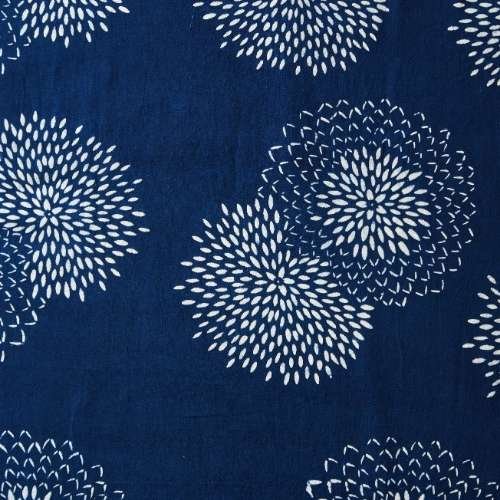 Ajrakh painted blue fabric