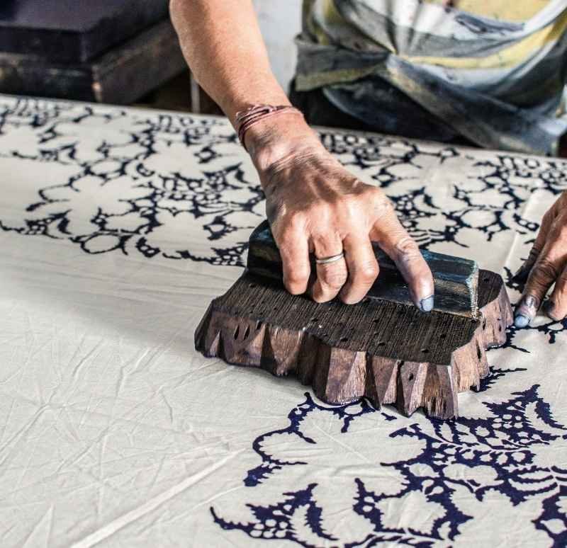 Block Printing on fabric