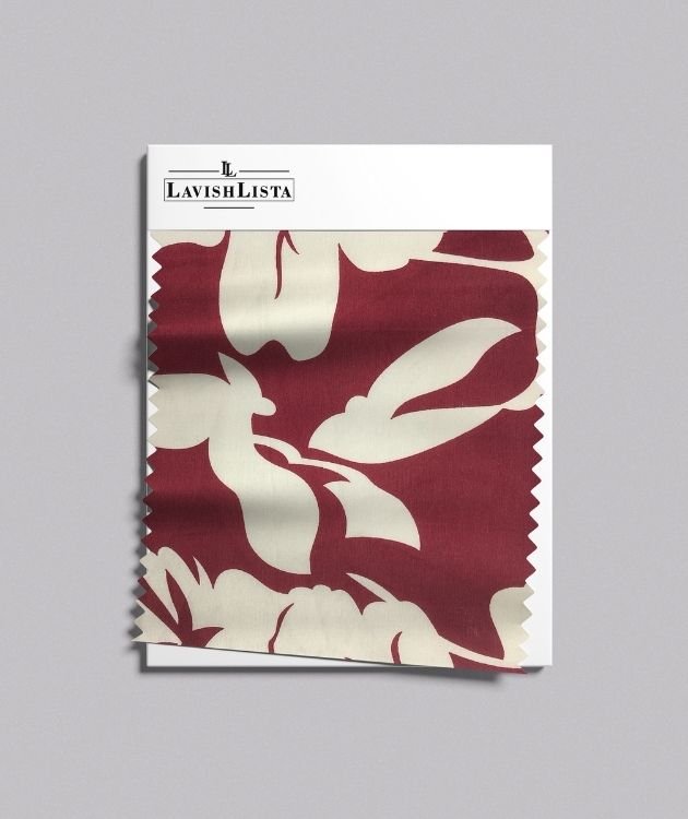 Cotton blend bold floral fabric