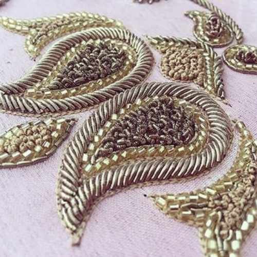 Dabka and Cutdana Fabric