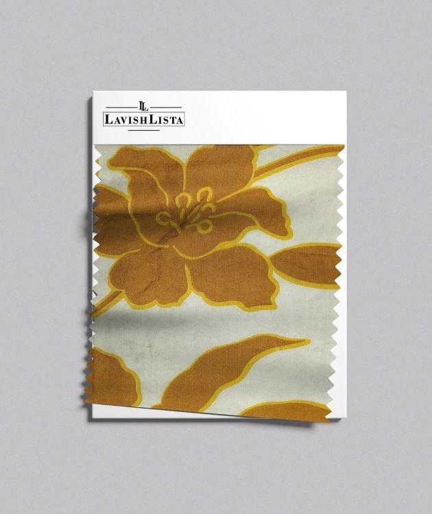 Floral cotton blend fabric