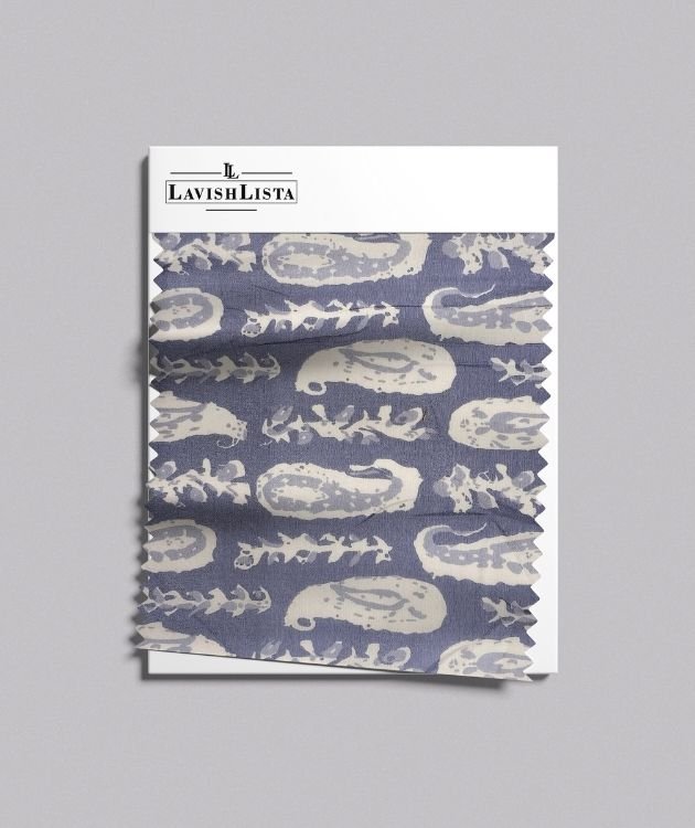 Paisley print cotton blend fabric