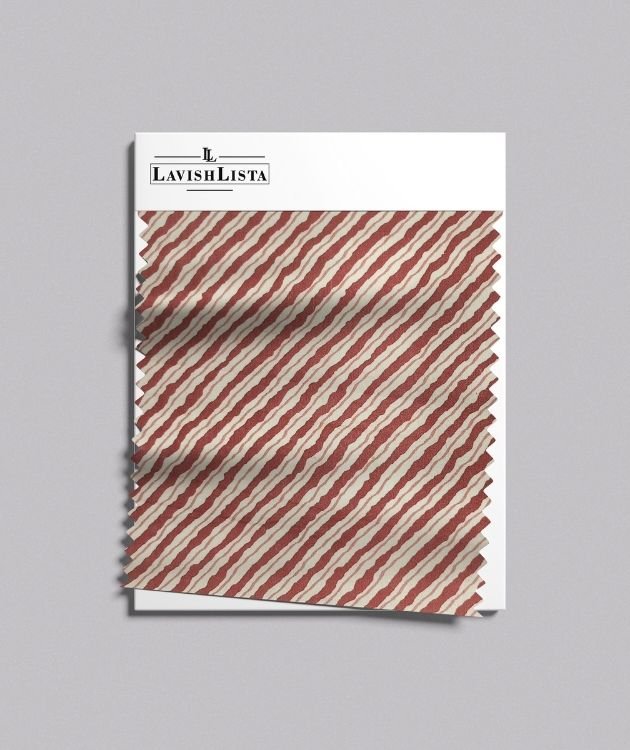 Striped cotton blend fabric for dresses and kurtis