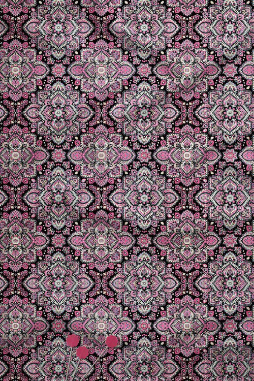 Ethnic paisley medallion digital print fabric