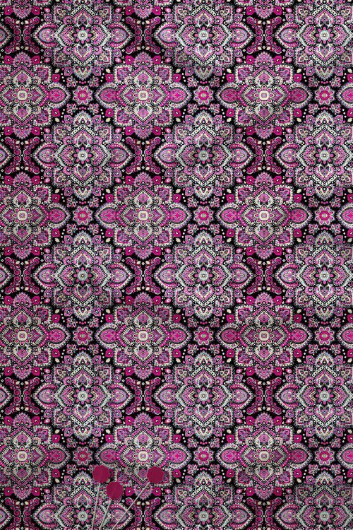 Pink paisley medallion digital print fabric
