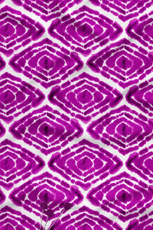 Deep purple tie-dye geometric digital print fabric