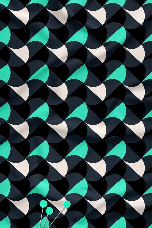 Geometric Abstract Digital Print Fabric