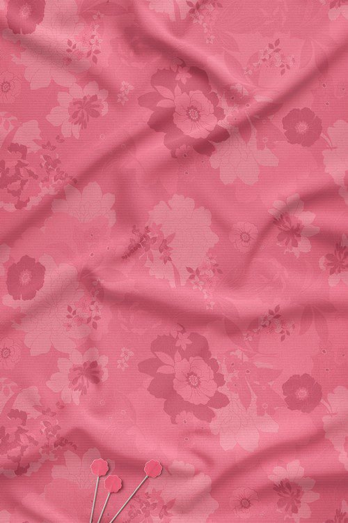 Soft pink minimal floral contemporary digital print fabric