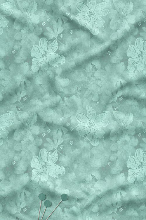 Soft watercolor floral digital print fabric