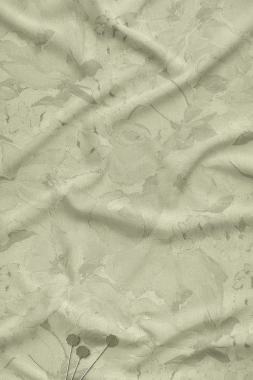 Tonal Minimal Floral Digital Print Fabric