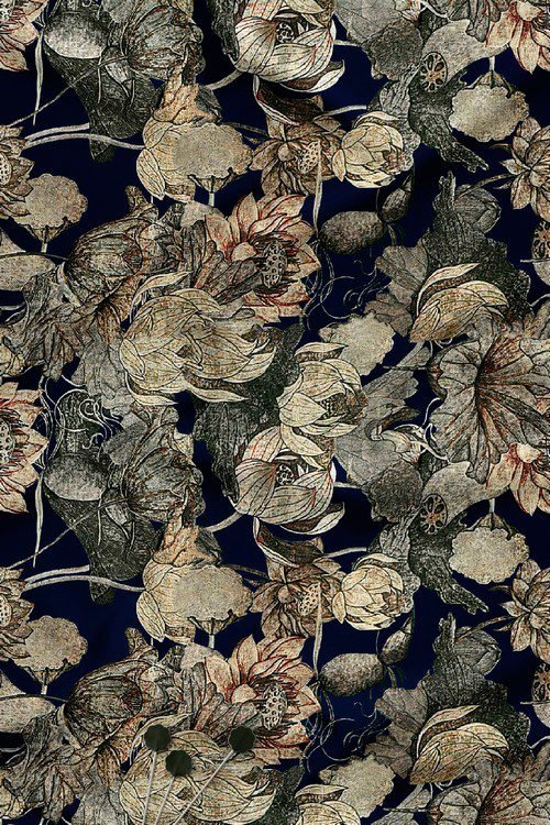 Vintage Floral Digital Print Fabric