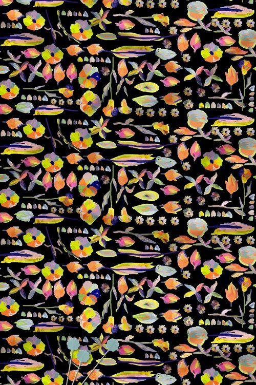 Watercolor Floral Digital Print Fabric