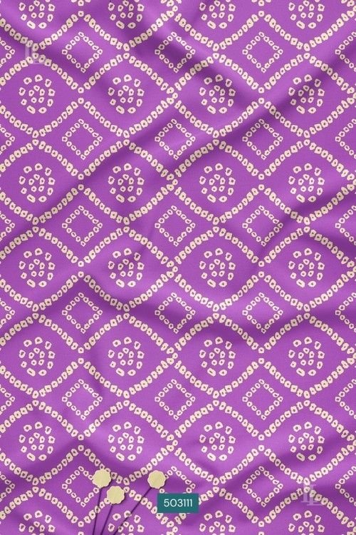 Purple Bandhani inspired geometric diamond print fabric