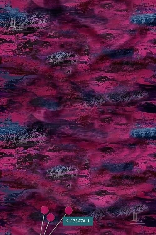 Abstract Watercolor Digital Print Fabric With Rich Brush Textures