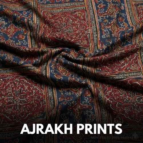 Ajrakh Printed fabric