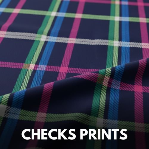 Checks Printed fabric