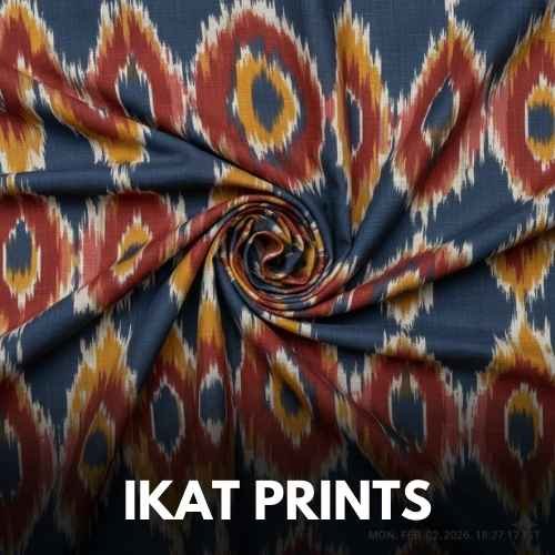 Ikat Printed fabric