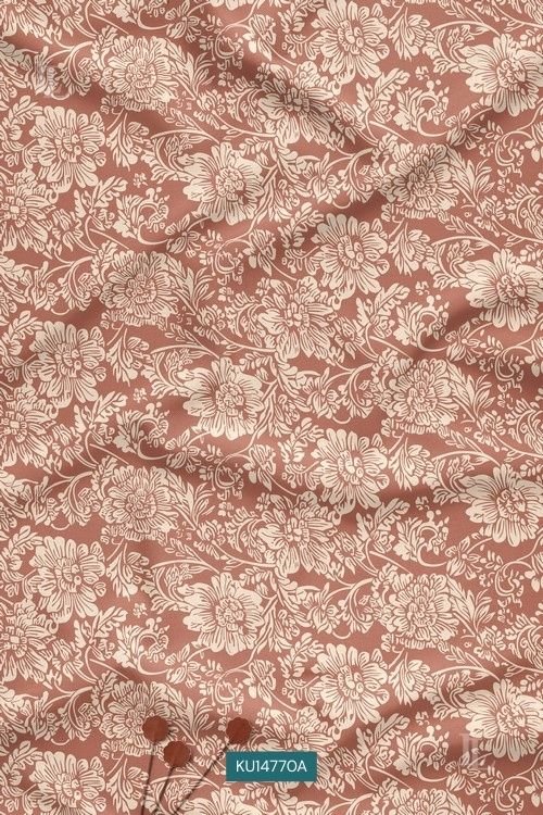 Cream floral botanical print