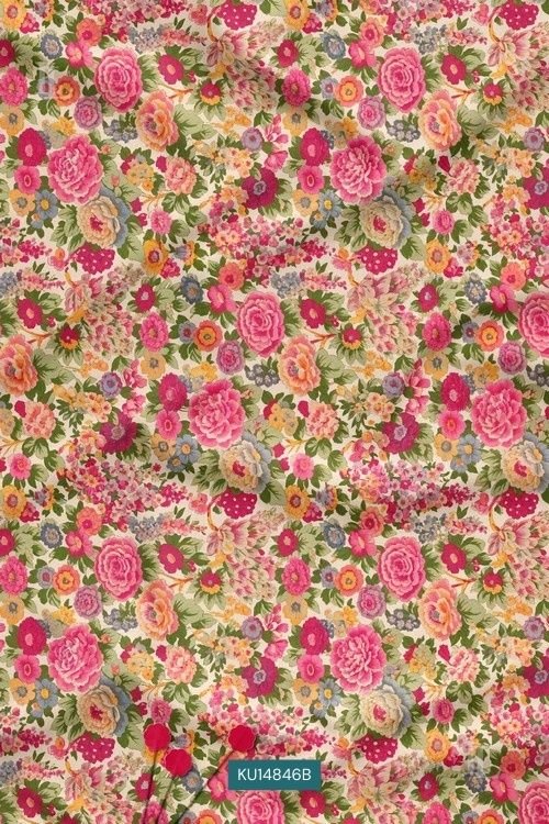 Vibrant pink floral print pattern