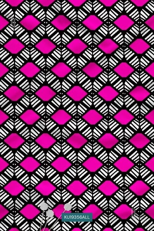 Pink and black geometric diamond pattern