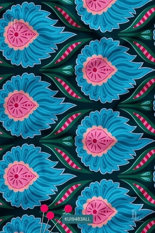 Pink centers and emerald green leaves on a dark background