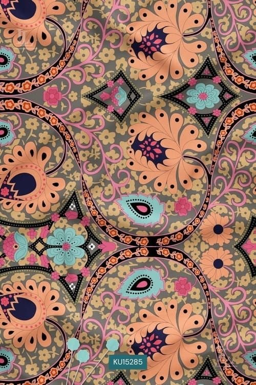 Paisley Folk Digital Print Fabric