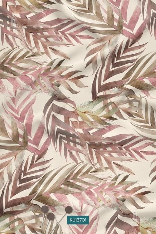 Watercolor Nature Motif Digital Print Fabric